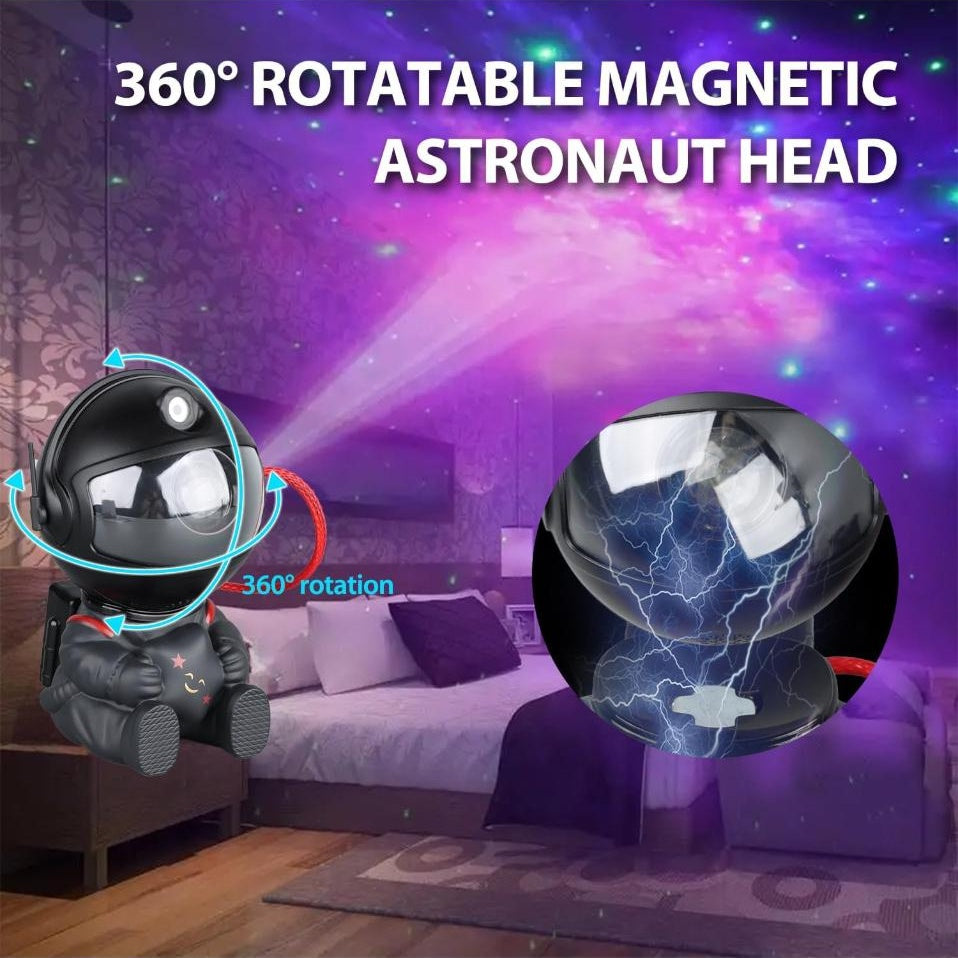 AURBITAL astronaut projector with a 360 degree magnetic head